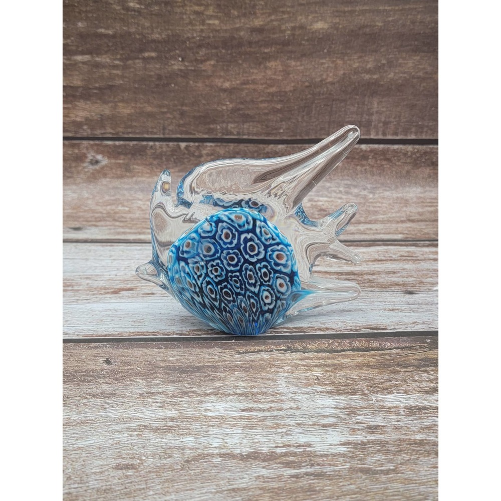 Millefiori fish paperweight
